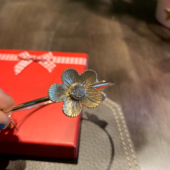 Gold Tone Tasha Floral Bracelet - Picture 9 of 9